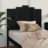 vidaXL Bed Headboard Black 106x4x110 cm Solid Wood Pine