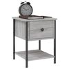 vidaXL Bedside Table Grey Sonoma 34x35.5x45 cm Engineered Wood