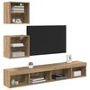 vidaXL TV Wall Units with LED 5 pcs Artisan Oak Engineered Wood