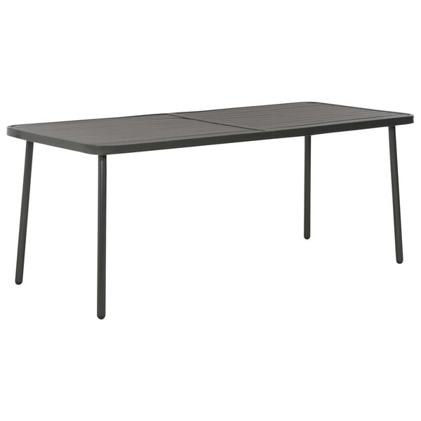 vidaXL Garden Table Dark Grey 180x83x72 cm Steel