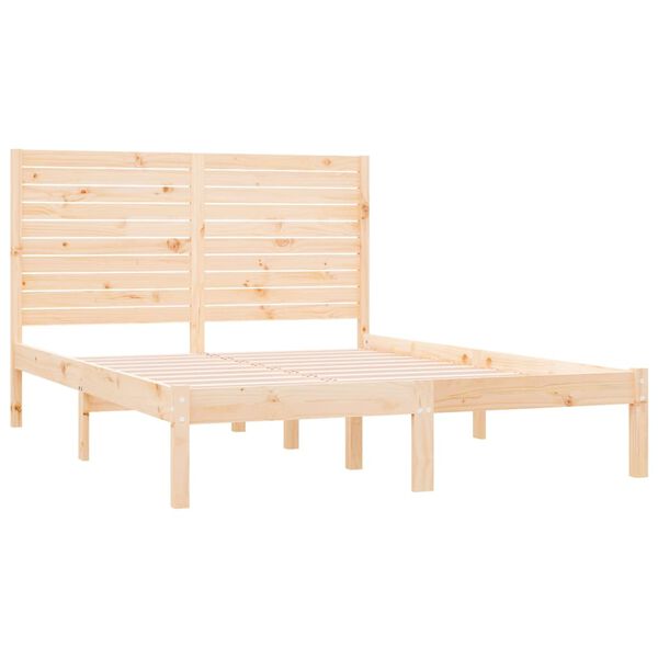 vidaXL Bed Frame without Mattress 150x200 cm King Size Solid Wood