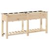 vidaXL Garden Planter Beige 161.5 x 45 x 76.5 cm Solid Fir Wood