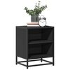vidaXL Bedside Cabinets 2 pcs Black 40x31x50 cm Engineered Wood and Metal