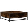 vidaXL Coffee Table Smoked Oak 80x80x30 cm Engineered Wood and Metal
