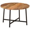 vidaXL Coffee Table 54x54x35 cm Solid Wood Mango and Iron