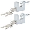 vidaXL Padlock 2 pcs Silver Steel