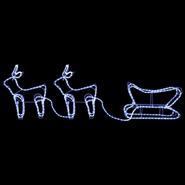 vidaXL Reindeer and Sleigh Christmas Decoration Outdoor 576 LEDs