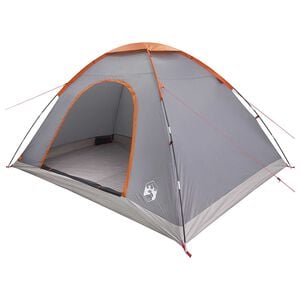 vidaXL Camping Tent 6-Person Grey and Orange