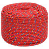 vidaXL Multipurpose Utility Rope 8 mm 50 m Red PP 420 kg Max Load
