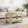 vidaXL Coffee Table with LED Sonoma Oak 73x53x45 cm Engineered Wood