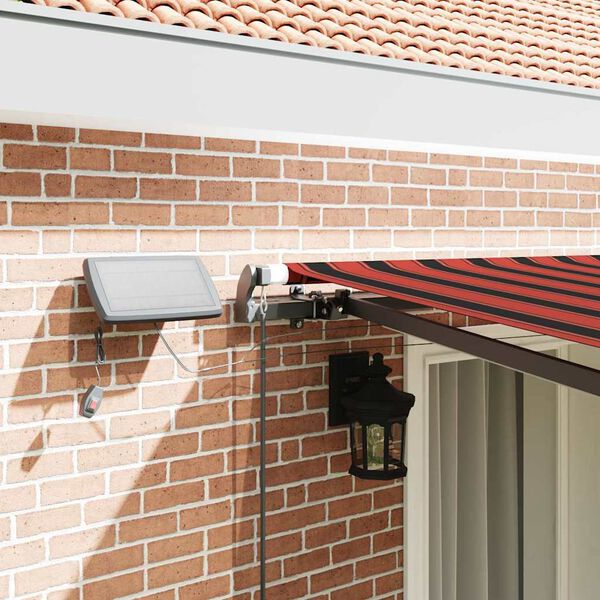 vidaXL Retractable Awning Manual Orange and brown 400 x 300 cm Fabric