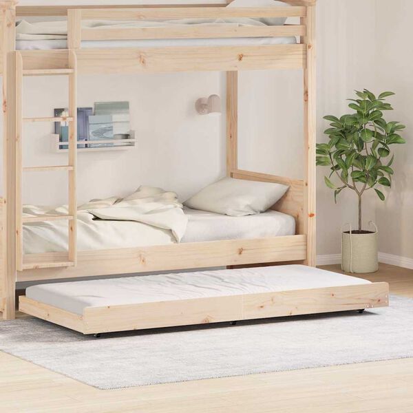 vidaXL Bed Frame Brown 90 x 190 cm Solid Pine wood