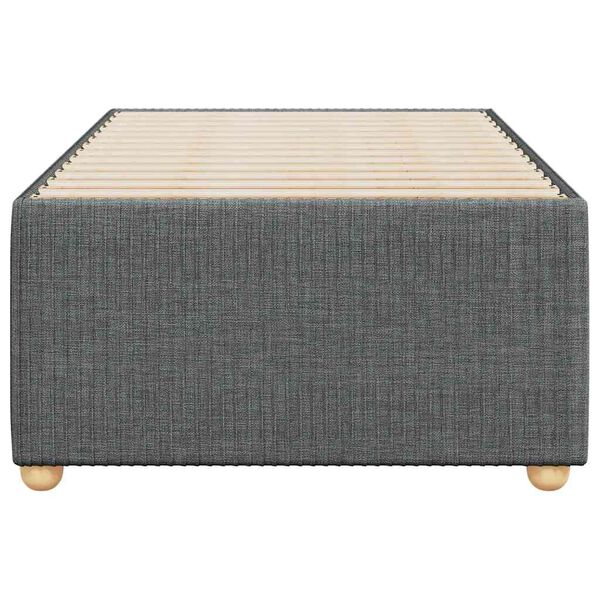 vidaXL Bed Frame without Mattress Dark Grey 90x190 cm Single Fabric