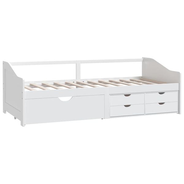 vidaXL 3-Seater Day Bed without Mattress White Solid Pinewood 90x200cm