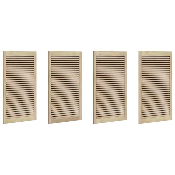 vidaXL Cabinet Door 4 pcs Natural 110 x 59.5 x 2.1 cm Solid pine wood
