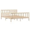 vidaXL Bed Frame without Mattress Solid Wood 140x190 cm (810062+814144)