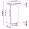 vidaXL Cabinet with Two Doors and Chalkboard Front ROROS White
