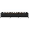 vidaXL Bed Frame without Mattress Black 100x200 cm Engineered Wood