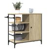 vidaXL Kitchen Trolley Sonoma Oak 87.5x38.5x84.5 cm Engineered Wood