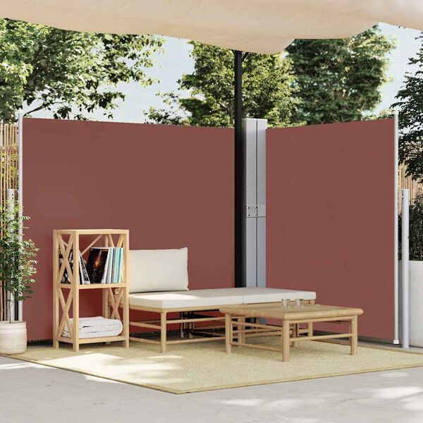vidaXL Patio Retractable Side Awning 170x1200 cm Brown
