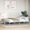 vidaXL Daybed Frame with Headboard White 90 x 190 cm Steel