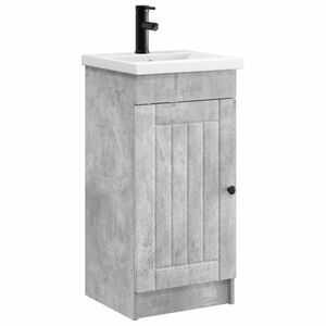 vidaXL Bathroom Vanity with Sink Concrete Grey 42 x 40 x 84.5 cm