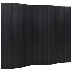 vidaXL Room Divider Black Width 250 cm Height 165 cm Bamboo