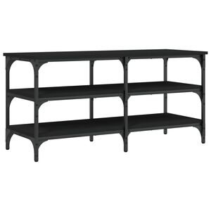 vidaXL Shoe Bench Black 100x38,5x49 cm Engineered Wood