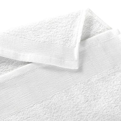 vidaXL Bath Towels 10 pcs Cotton 350 gsm 100x150 cm White