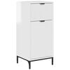 vidaXL Bathroom Cabinet with Drawer High Gloss White 39.5 x 36 x 88 cm