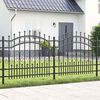 vidaXL Garden Fence Grey 240 x 140 cm Powder-coated steel