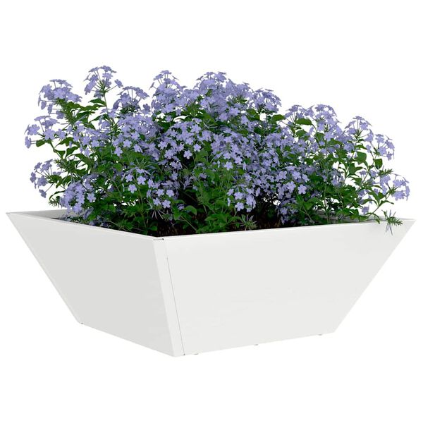 vidaXL Garden Planter 5 pcs White 40 x 40 x 15 cm Cold-rolled Steel