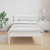 vidaXL Bed Frame White 215.5 x 85.5 x 69.5 cm Solid Pine Wood