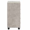 vidaXL Drawer Cabinet with Castors Concrete Grey Engineered Wood