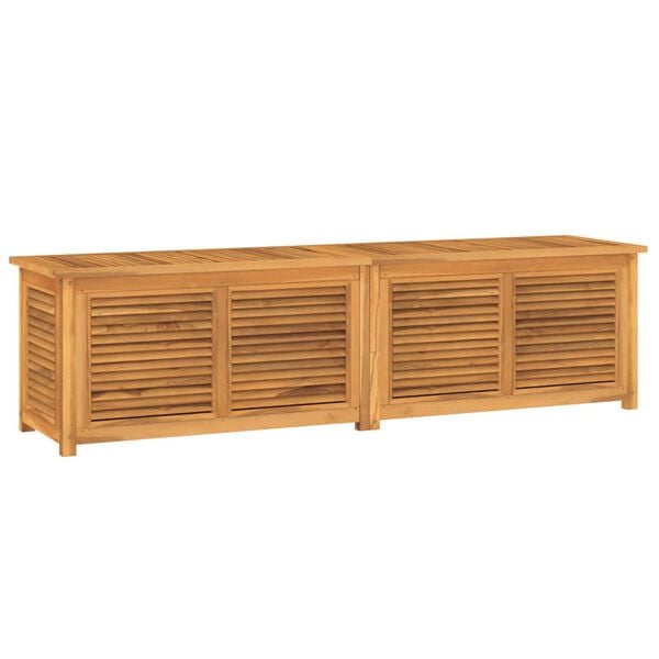 vidaXL Garden Storage Box with Bag 200x50x55 cm Solid Wood Teak