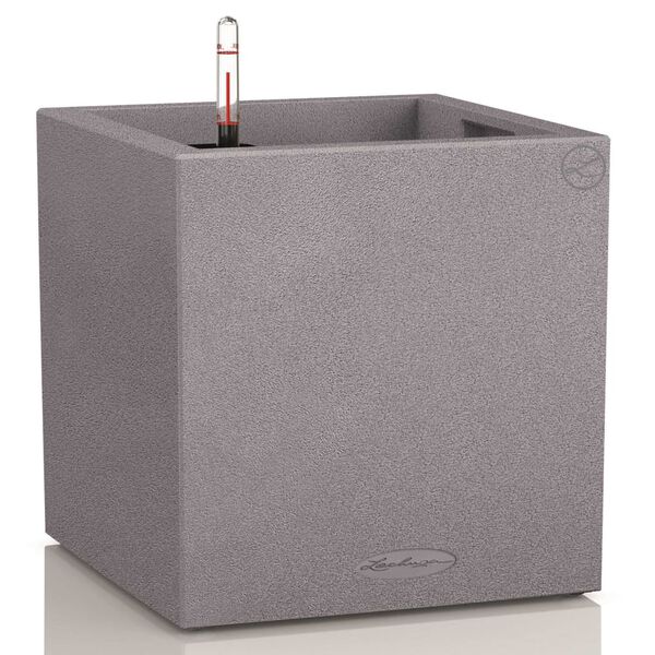 LECHUZA Planter Canto Color Square 40 ALL-IN-ONE Grey 13720