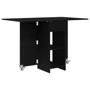 vidaXL Dinning Table 115 x 70 x 75 cm Engineered Wood Black Oak