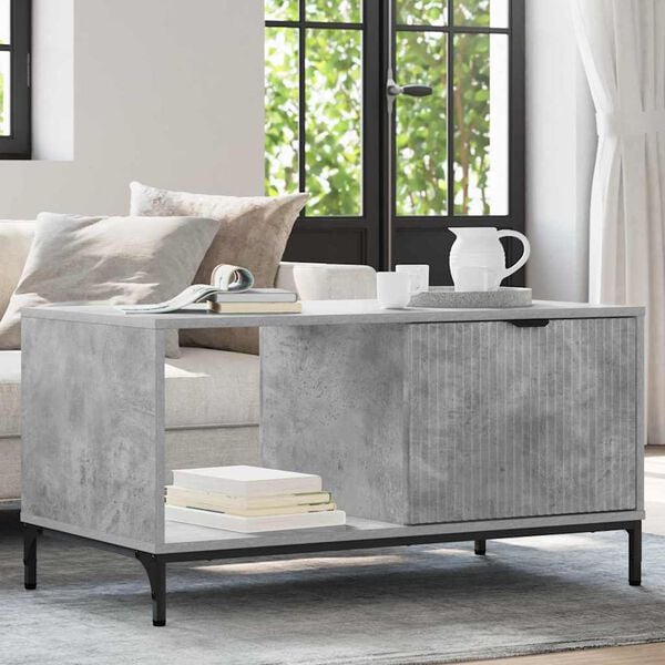 vidaXL Coffee Table Concrete grey 90 x 49 x 46 cm Engineered wood