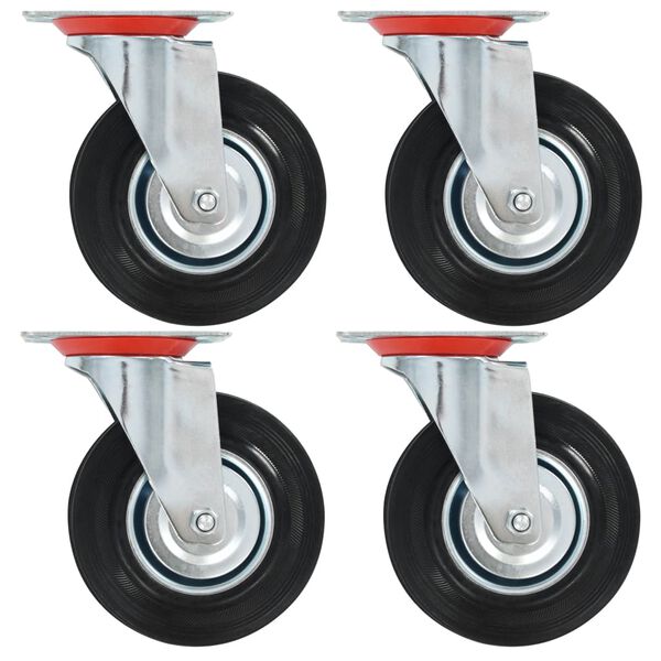 vidaXL Swivel Casters 4 pcs 125 mm