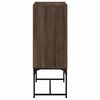 vidaXL Side Cabinet with Glass Doors Brown Oak 69x37x100 cm