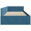vidaXL Corner Bed Frame with Headboard Blue 90 cm x 190 cm Velvet