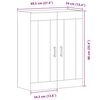 vidaXL Wall Mounted Cabinet Old Wood 69.5x34x90 cm Engineered Wood