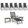 vidaXL 9 Piece Garden Lounge Set Black and Anthracite