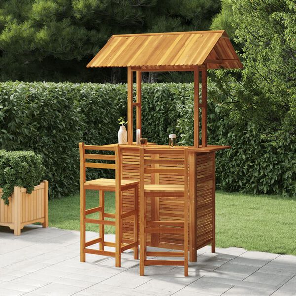 vidaXL 5 Piece Garden Bar Set Solid Wood Acacia