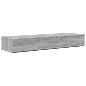vidaXL Studio Desk Grey Sonoma 110 x 40 x 19.5 cm Engineered Wood