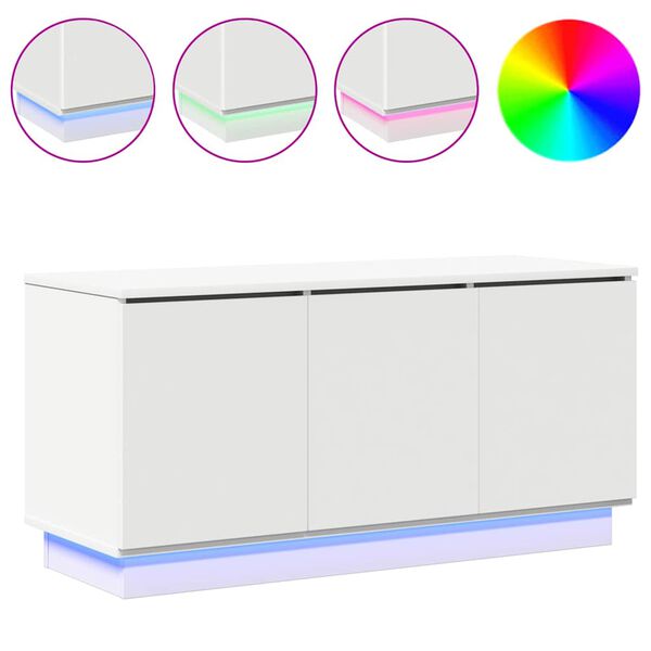 vidaXL TV Cabinet White 100 x 38 x 49 cm Engineered Wood