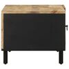 vidaXL Coffee Table Black 80x50x40 cm Solid Rough Wood Mango
