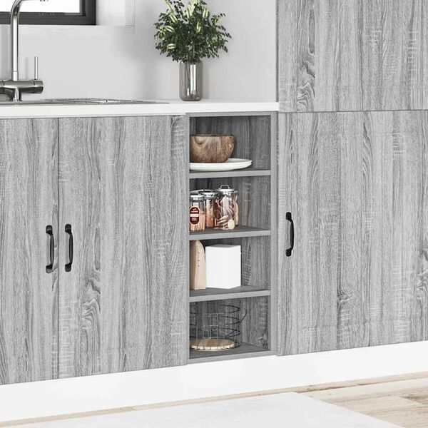 vidaXL Bottom Cabinet Riga Grey Sonoma 30x44.5x81.5 cm Engineered Wood
