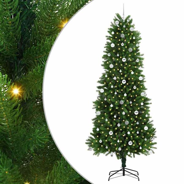 vidaXL Christmas Tree with 300 LEDs with Stand Green 240 cm PE