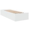 vidaXL Bed Frame without Mattress White 75x190 cm Small Single Engineered Wood